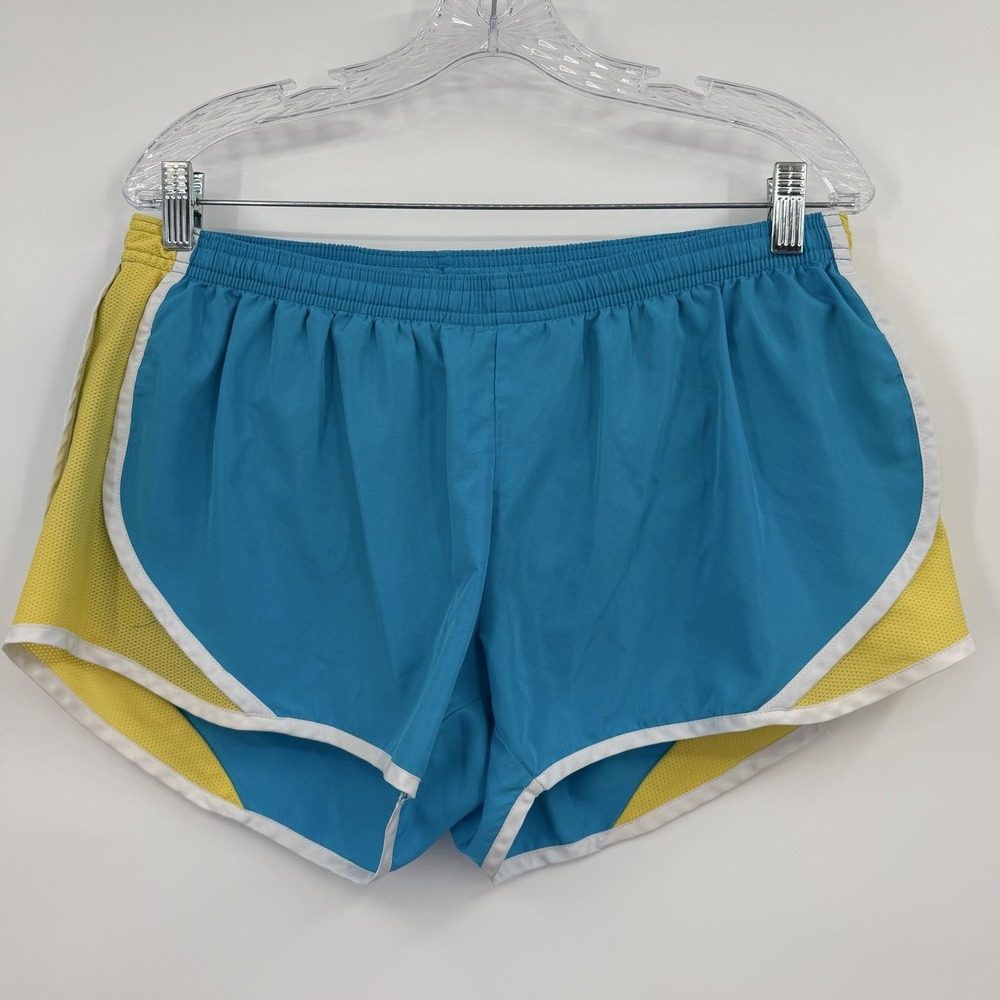 Soffe Shorts Juniors L Blue Athletic Lined Drawstring Running Gym